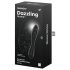 Satisfyer Dazzling Crystal 1 - stakleni dildo s 2 kraja (crni)