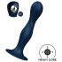 Satisfyer Double Ball-R - dildo s usisnom bazom s utezima (tamno plava)