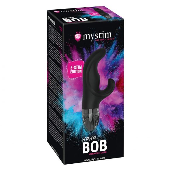 mystim Hop Hop Bob E-Stim - električni vibrator na punjenje (crni)