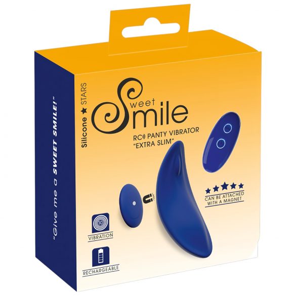 Smile - ekstra tanki vibrator gaćica s daljinskim upravljačem (plavi)