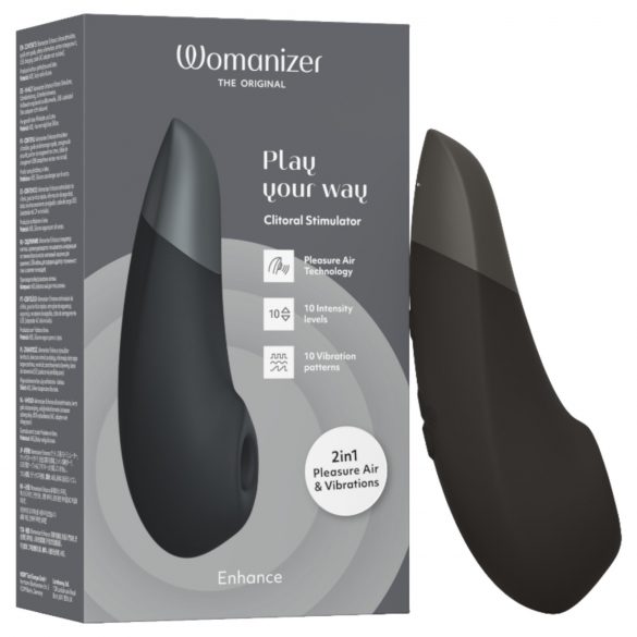 Womanizer Enhance - zračni stimulator klitorisa (crni)