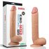 Lovetoy King-Sized - realističan dildo s testisima i vakumskim postoljem - 25 cm (prirodna boja)