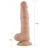 Lovetoy Real Extreme - vakuumska čašica, dildo za testise - 21 cm (prirodni)