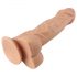 Lovetoy Real Extreme - Dildo s vakuumskim postoljem i testisima - 23cm (naturalan)