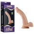 Lovetoy Real Extreme - G-točka dildo s testisima i bazom - 21 cm (prirodno)