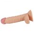 Lovetoy Real Extreme - dildo s testisima i G-točkom - 19 cm (prirodni)