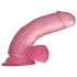 Lovetoy Jelly Studs - realistični dildo s postoljem - 15 cm (roza)