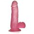 Lovetoy Jelly Studs - realistični dildo s postoljem - 15 cm (roza)