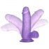 Lovetoy Jelly Studs - realistični dildo s bazom - 15 cm (ljubičasti)