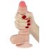 Lovetoy Sliding-Skin - dvoslojni dildo - 18 cm (prirodni)