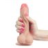 Lovetoy Sliding-Skin - dvoslojni dildo - 18 cm (prirodni)