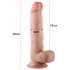 Lovetoy Sliding-Skin - dvoslojni dildo - 21 cm (prirodni)