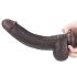 Lovetoy Sliding-Skin - dvoslojni dildo - 23 cm (smeđi)