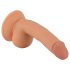 Mr. Rude - realističan dildo s ljepljivim potplatima, testisi - 18 cm (prirodni)