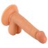 Mr. Rude - vakuumsko postolje, s testisima realistični dildo - 17 cm (natur)