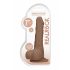 RealRock Dong 7 - realističan, dildo za testise (17 cm) - tamno prirodan