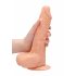 RealRock Dong 9 - realističan, dildo za testise (23 cm) - prirodan