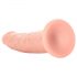 RealRock Slim - ljepljivi, realistični dildo - 15,5 cm (prirodni)