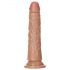 RealRock Slim - realističan dildo s vakuumom 15,5 cm (tamni prirodni)