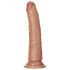 RealRock Slim - realističan dildo s vakuumom 15,5 cm (tamni prirodni)