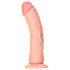 RealRock - realistični dildo s vakuumskim postoljem - 15,5 cm (prirodno)