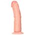 RealRock - realistični dildo s vakuumskim postoljem - 15,5 cm (prirodno)