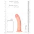 RealRock - realistični dildo s vakuumskim postoljem - 15,5 cm (prirodno)