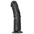 RealRock - realistični dildo s vakuumom - 15,5 cm (crni)