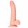 RealRock - realistični dildo sa vakuumom, testis - 15,5 cm (prirodni)