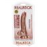 RealRock - realističan dildo s vakuumom - 15,5 cm (tamni prirodni)