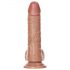 RealRock - realističan dildo s vakuumom - 15,5 cm (tamni prirodni)