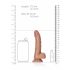 RealRock - realističan dildo s vakuumom - 15,5 cm (tamni prirodni)