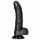 RealRock - realistični dildo sa vakuumom, testis - 15,5 cm (crni)