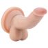 Dr. Skin 4 - realističan dildo za testise s ljepljivim potplatima - prirodan (12 cm)