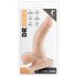 Dr. Skin 4 - realističan dildo za testise s ljepljivim potplatima - prirodan (12 cm)