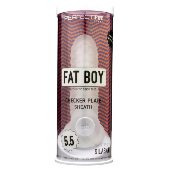 Fat Boy Checker Box - omotač penisa (15 cm) - mliječno bijela