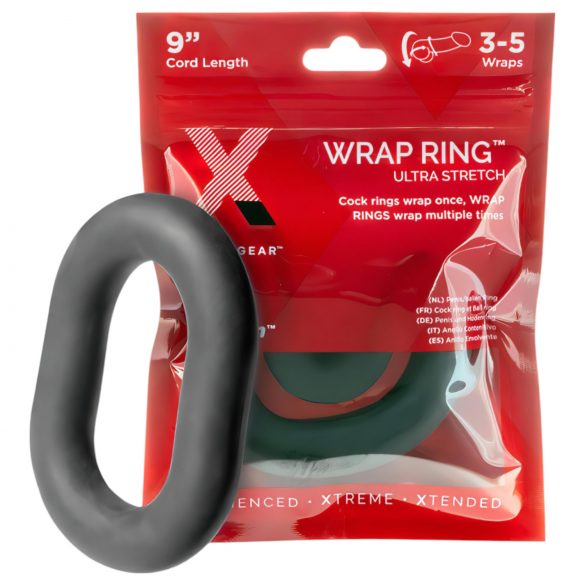 Perfect Fit Ultra Wrap 9 - debeli penis prsten - crni (22cm)