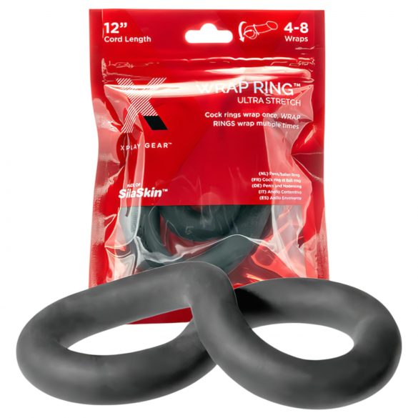 Perfect Fit Ultra Wrap 12 - debeli prsten za penis - crni (30 cm)