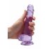 REALROCK - proziran realističan dildo - ljubičast (17cm)