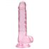 REALROCK - proziran realistični dildo - ružičasti (17 cm)