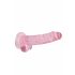 REALROCK - proziran realistični dildo - ružičasti (17 cm)