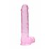 REALROCK - proziran realistični dildo - ružičasti (22cm)