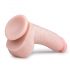 Easytoys - dildo s vakuumskim postoljem i testisima (20 cm) - prirodno