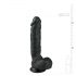 Easytoys - vakuumska čašica, dildo za testise (22,5 cm) - crna