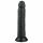 Easytoys - realistični dildo s vakuumskim čašicama (20,5 cm) - crni