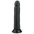 Easytoys - realistični dildo s vakuumskim čašicama (20,5 cm) - crni