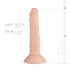 Real Fantasy Blane - realističan dildo s ljepljivim potplatom (20 cm) - prirodan