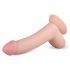 Real Fantasy Cliff - realistični dildo s ljepljivim potplatima, testisi (22 cm) - prirodni