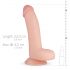 Real Fantasy Cliff - realistični dildo s ljepljivim potplatima, testisi (22 cm) - prirodni