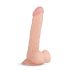 Real Fantasy Felix - realističan dildo s ljepljivim potplatima, testisi (22 cm) - prirodni